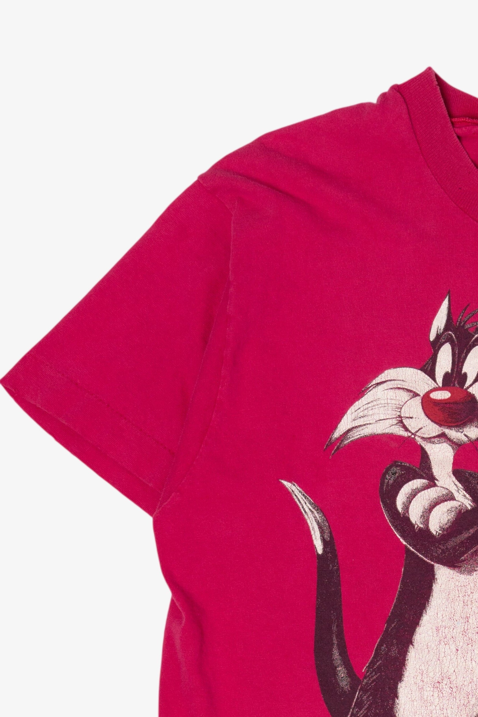 Vintage Pink Sylvester And Tweety Looney Tunes T-Shirt (1990s)
