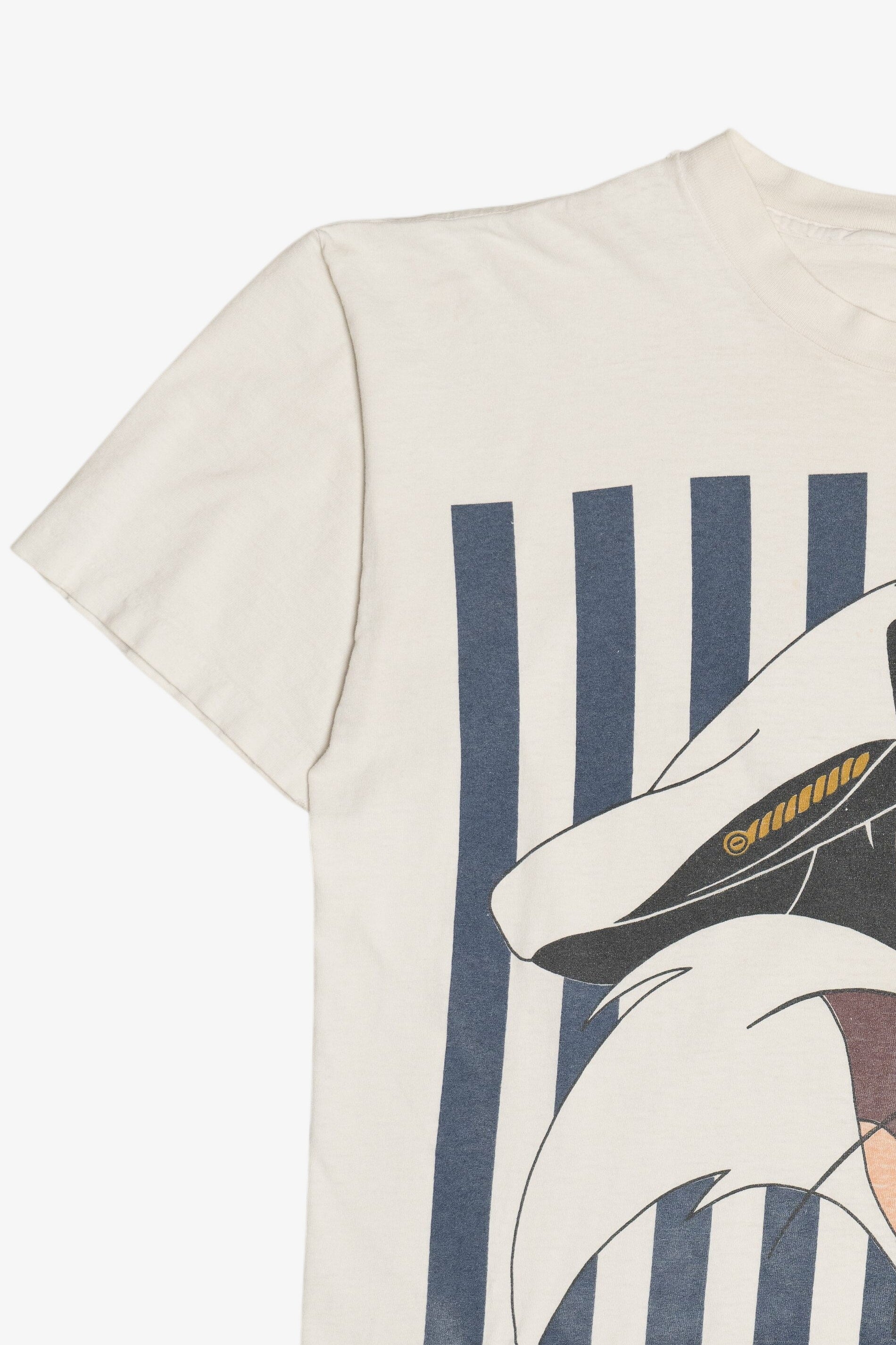 Vintage Distressed Sylvester Boat Captain Hat Looney Tunes T-Shirt (1990s)