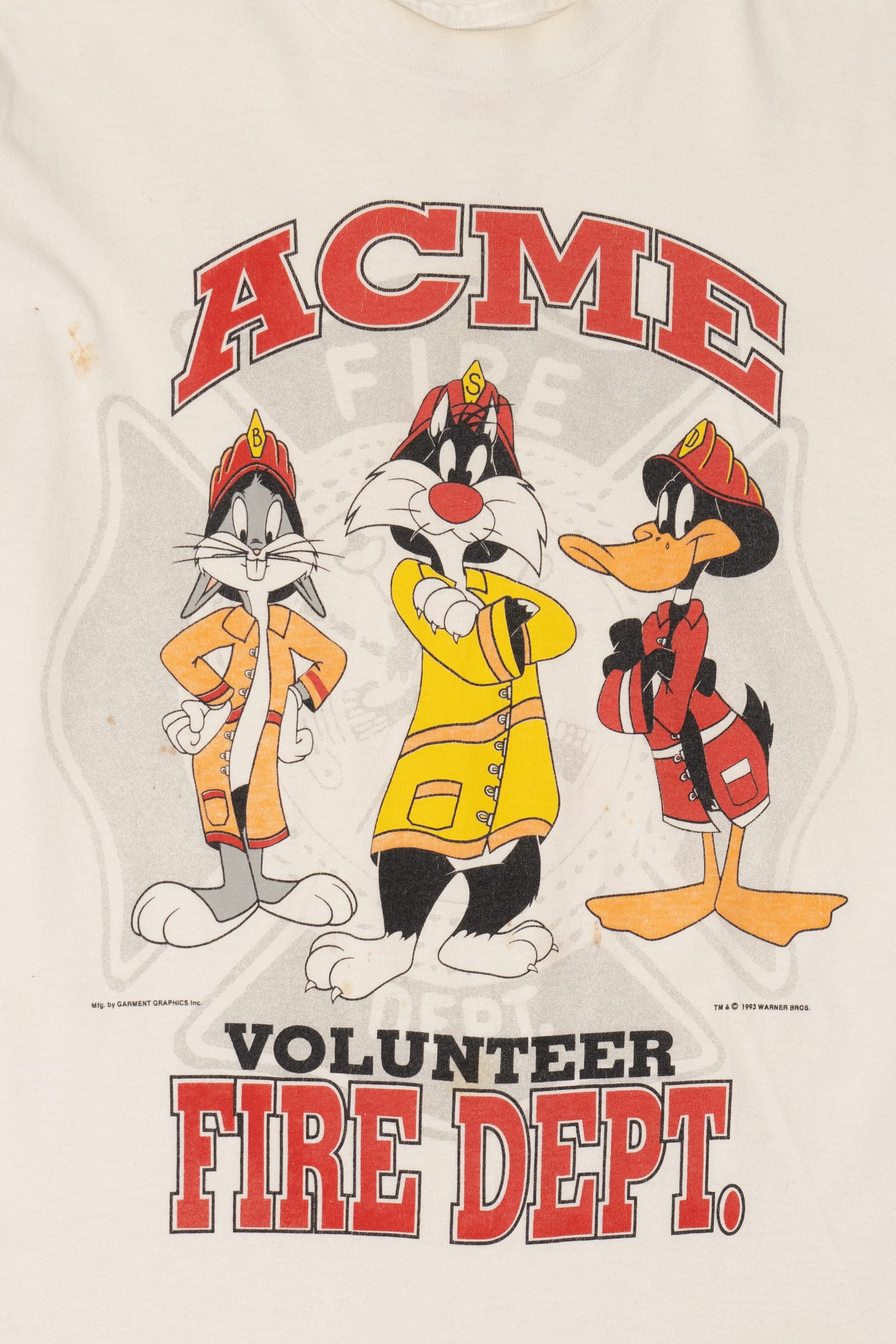 Vintage Looney Tunes "ACME Volunteer Fire Dept." Single Stitch T-Shirt (1990s)