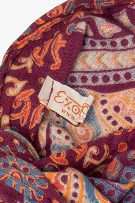 Exotic India Elephant And Deer Wrap Around Maxi Skirt