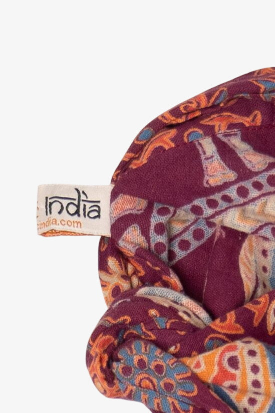 Exotic India Elephant And Deer Wrap Around Maxi Skirt