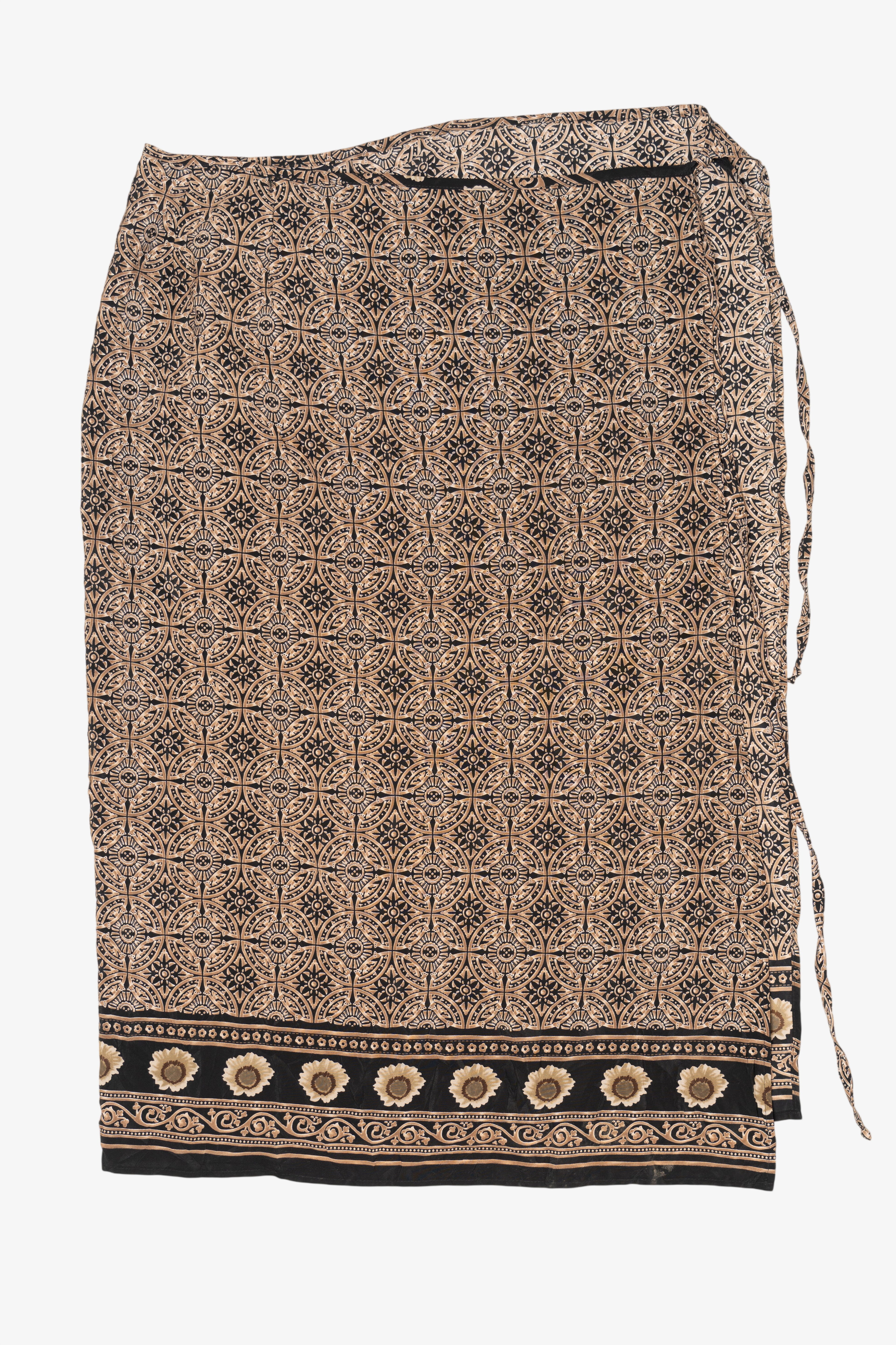 Vintage Jonathan Martin Geometric Wrap Around Maxi Skirt (1990s)
