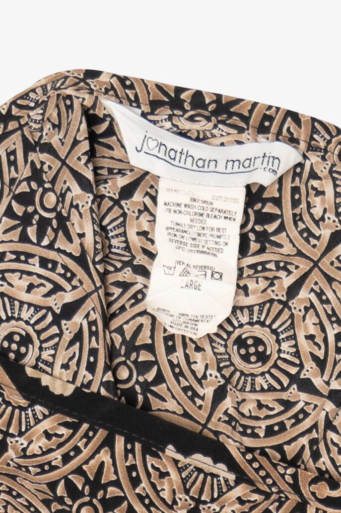Vintage Jonathan Martin Geometric Wrap Around Maxi Skirt (1990s)