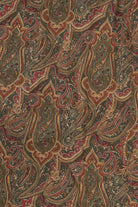 Vintage Olive Paisley Pattern Van Heusen Maxi Skirt (1990s)