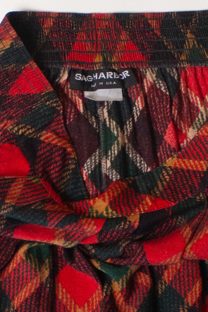 Vintage Red Plaid Maxi Skirt (1990s)