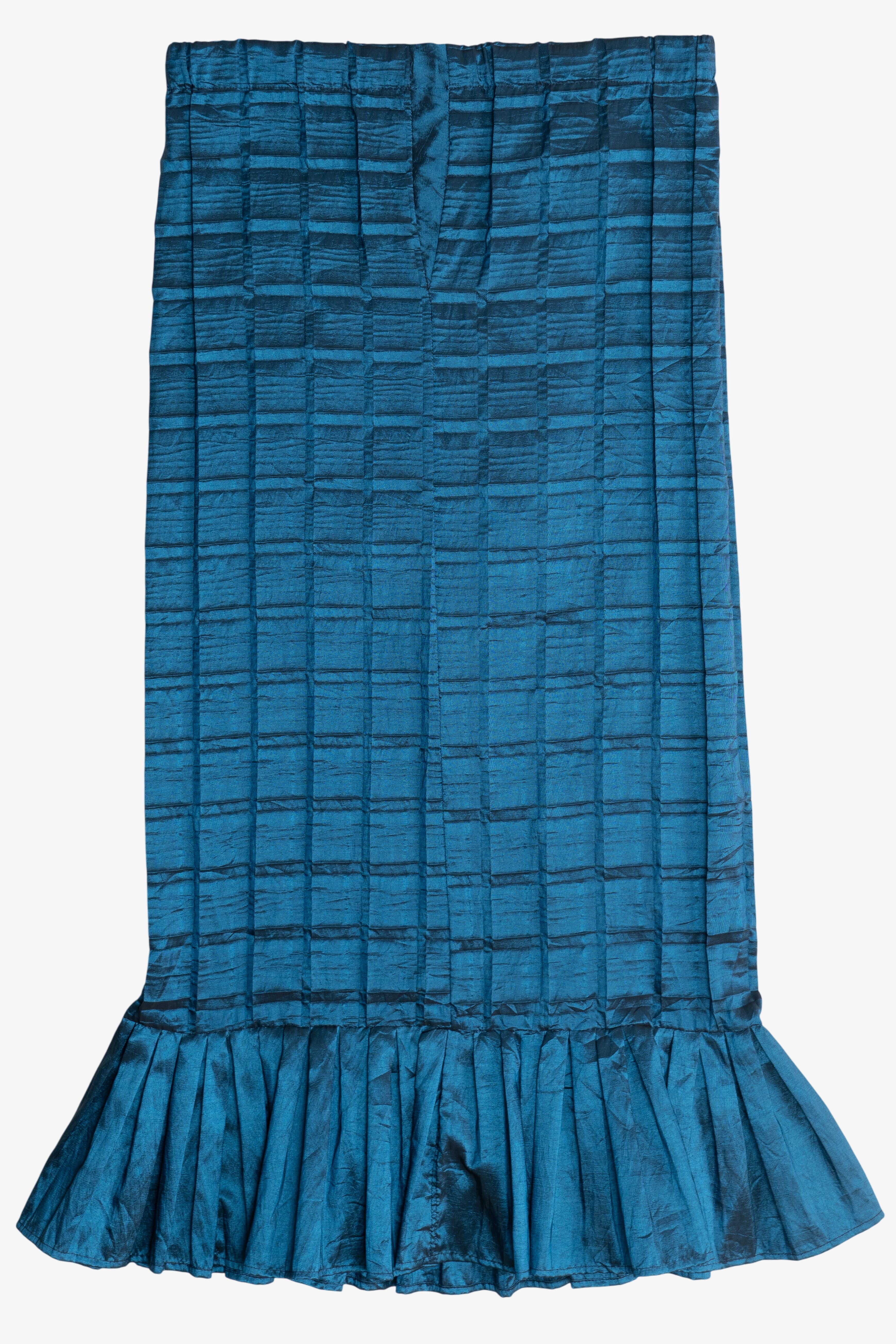 Vintage Mashiah Iridescent Peplum Hem Maxi Skirt Bottom (2000s)