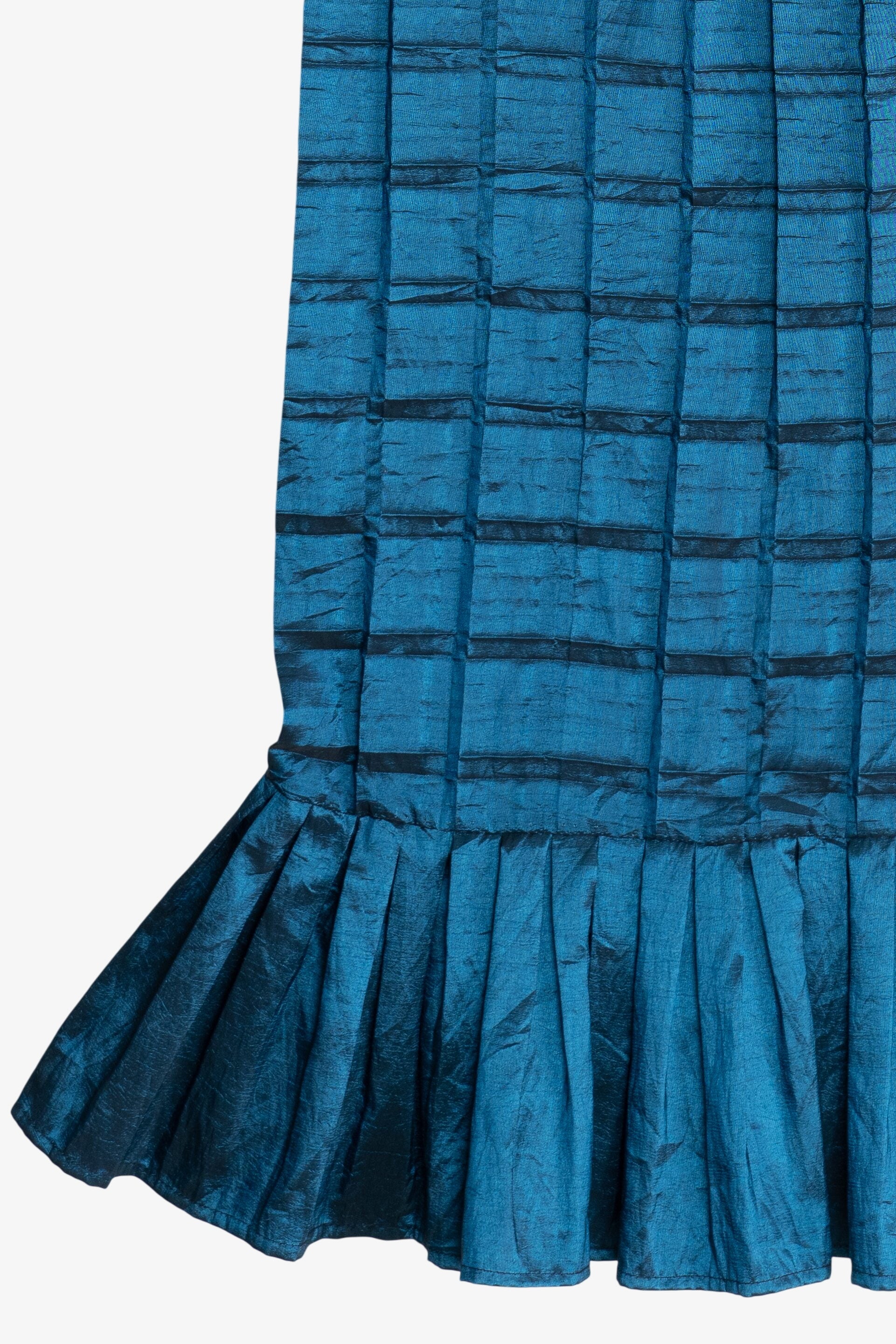 Vintage Mashiah Iridescent Peplum Hem Maxi Skirt Bottom (2000s)