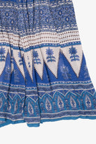 Blue And White Cute Options Tiered Pattern Flowy Skirt