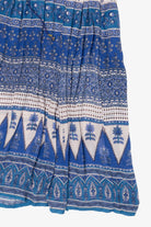 Blue And White Cute Options Tiered Pattern Flowy Skirt