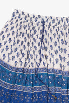 Blue And White Cute Options Tiered Pattern Flowy Skirt