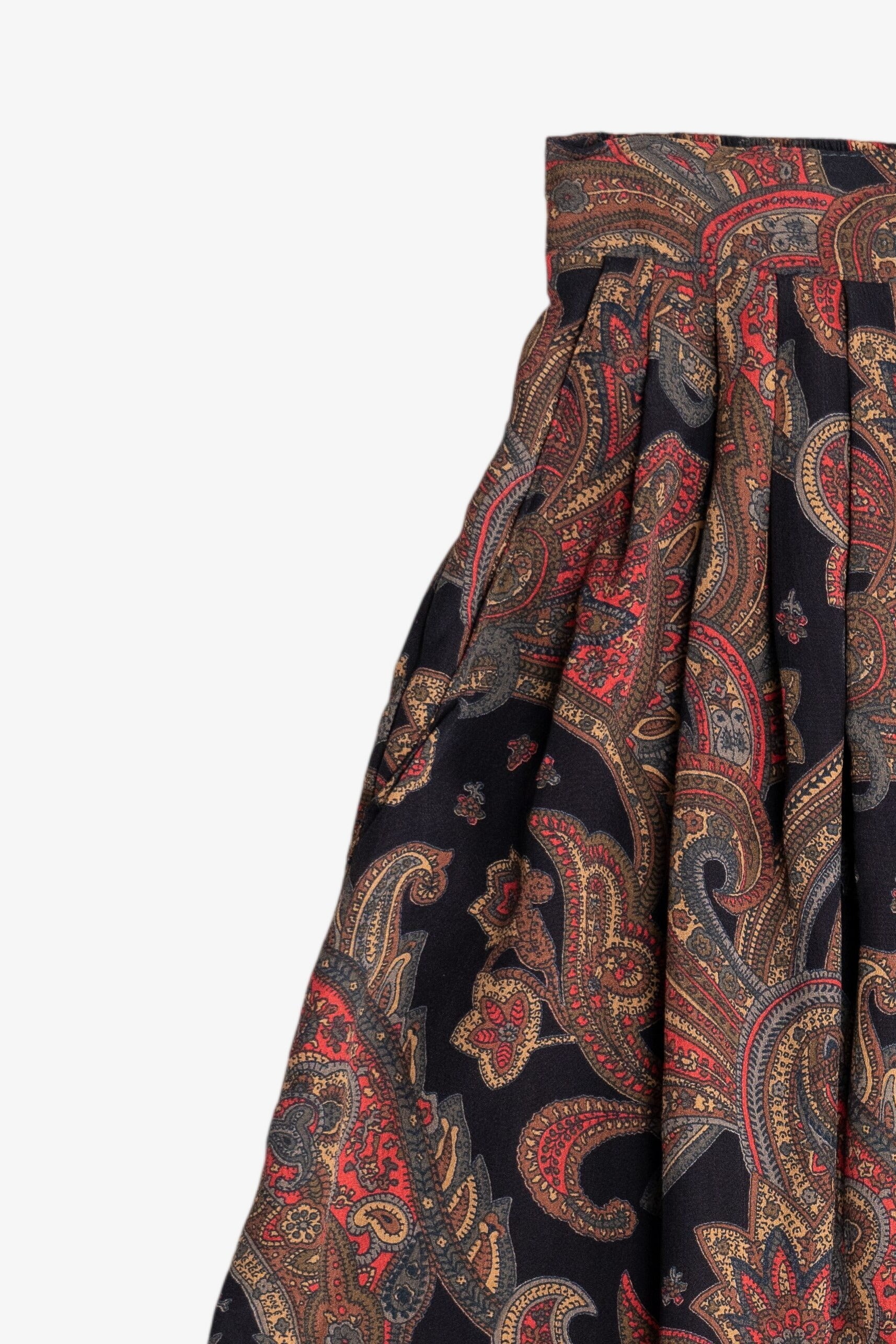 Vintage Paisley Maxi Skirt (1980s)