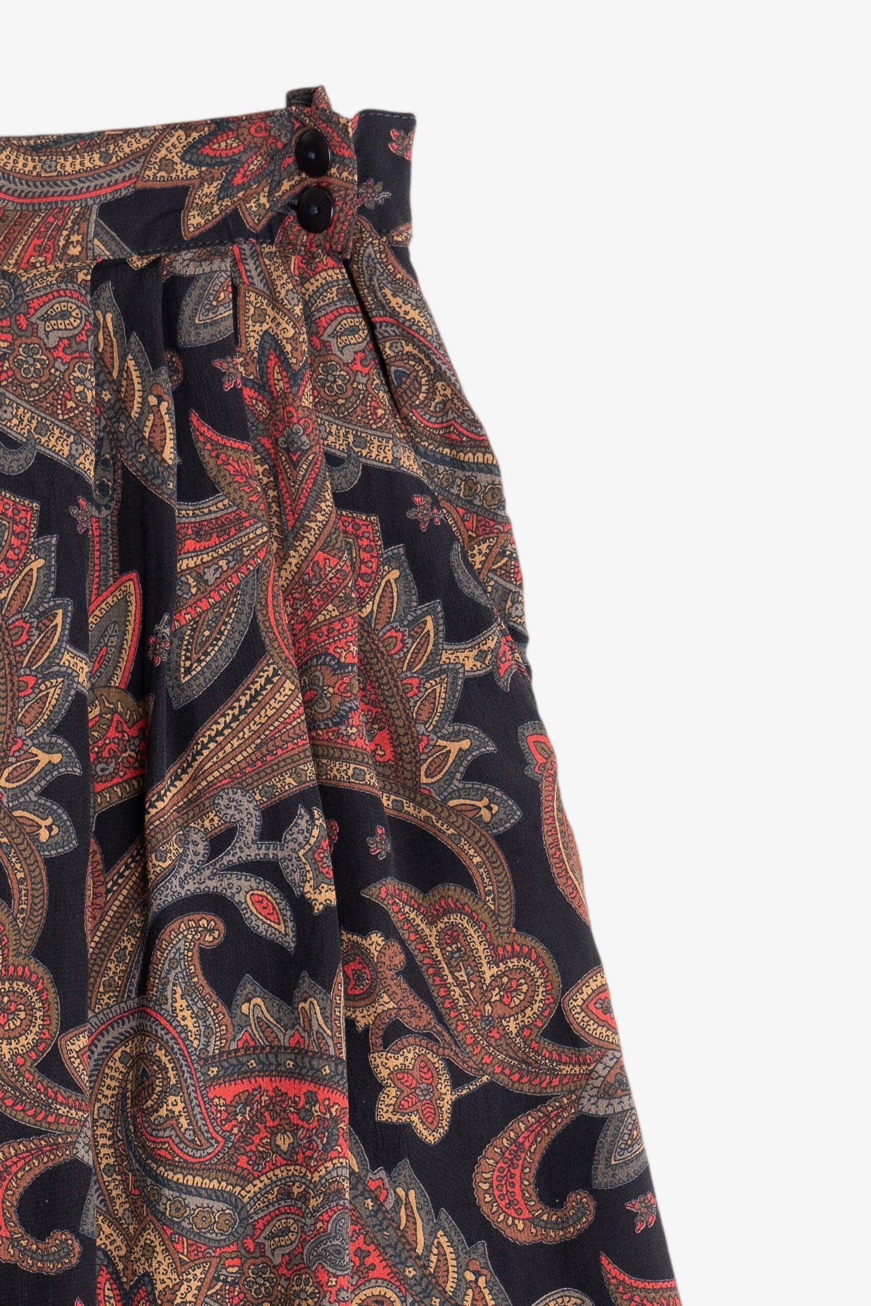 Vintage Paisley Maxi Skirt (1980s)