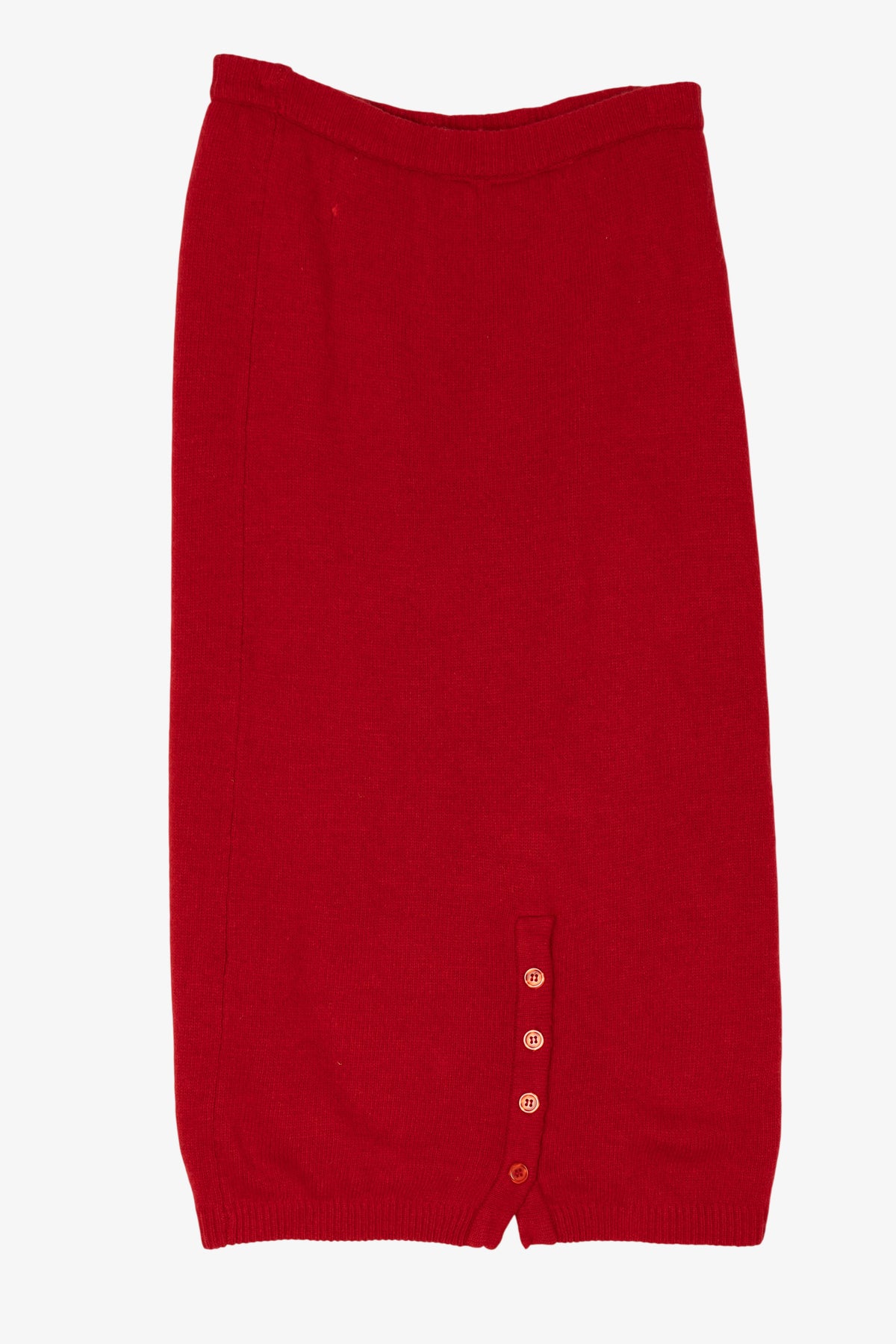 Vintage Red Priscilla Midi Pencil Skirt (1980s)