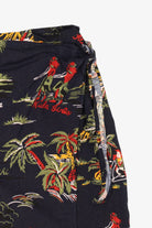 Vintage Navy Blue Hilo Hattie Hawaiian Wrap Skirt (1980s)