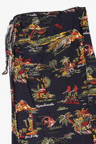 Vintage Navy Blue Hilo Hattie Hawaiian Wrap Skirt (1980s)