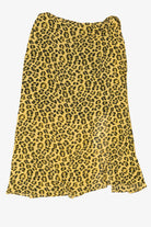 Vintage Yellow Leopard Print Simon Chang Wrap Skirt (1990s)