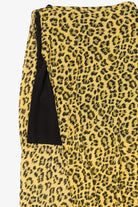 Vintage Yellow Leopard Print Simon Chang Wrap Skirt (1990s)