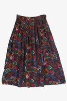 Vintage Paisley Pleated Maxi Skirt (1990s)