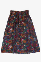 Vintage Paisley Pleated Maxi Skirt (1990s)