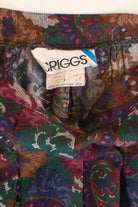 Vintage Paisley Pleated Maxi Skirt (1990s)