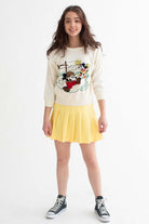 Vintage Mickey Football Embroidered Applique Sweatshirt