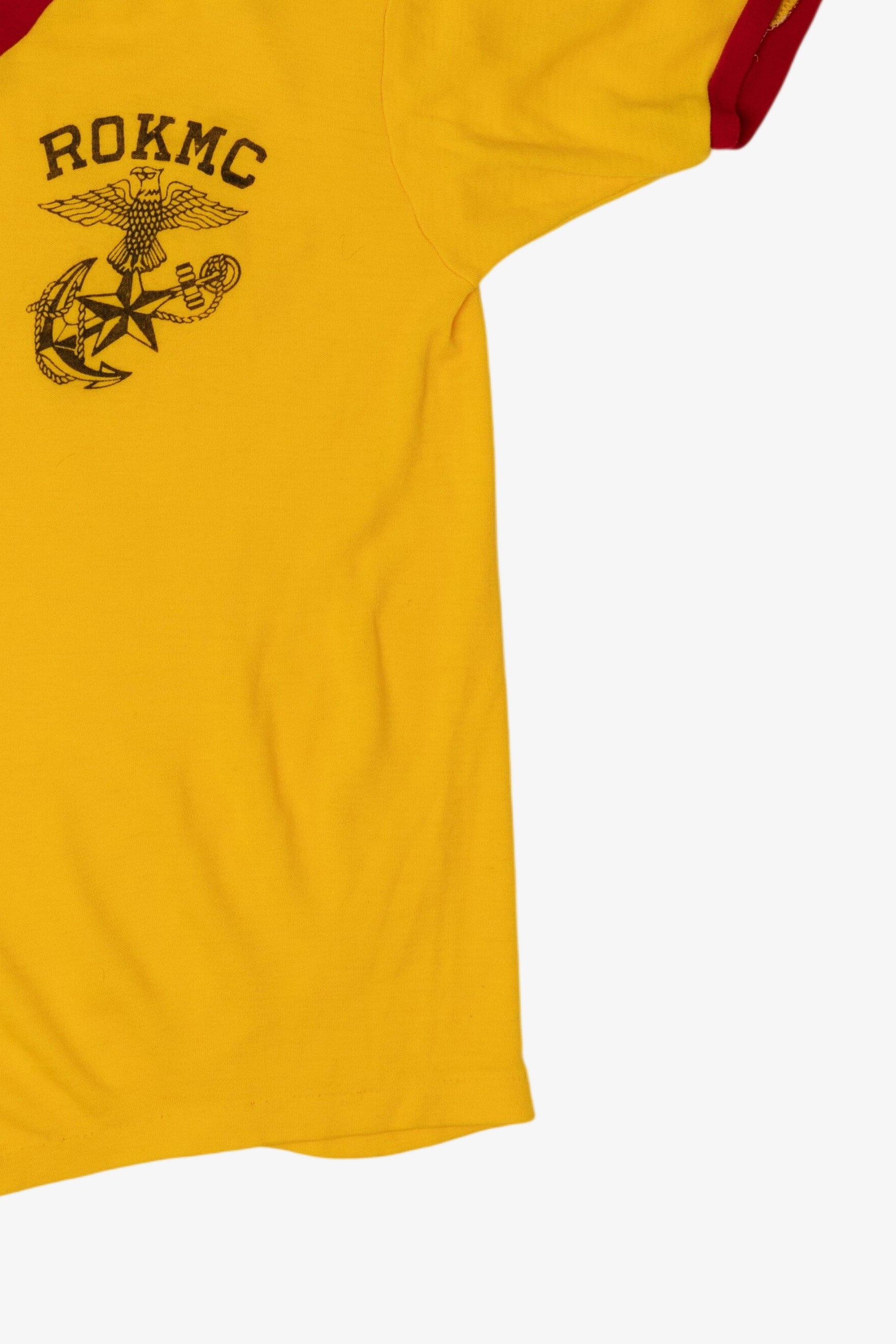 Vintage Yellow Republic Of Korea Marine Corp Ringer T-Shirt (1980s)