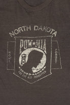 Vintage Brown North Dakota POW/MIA T-Shirt (1980s)