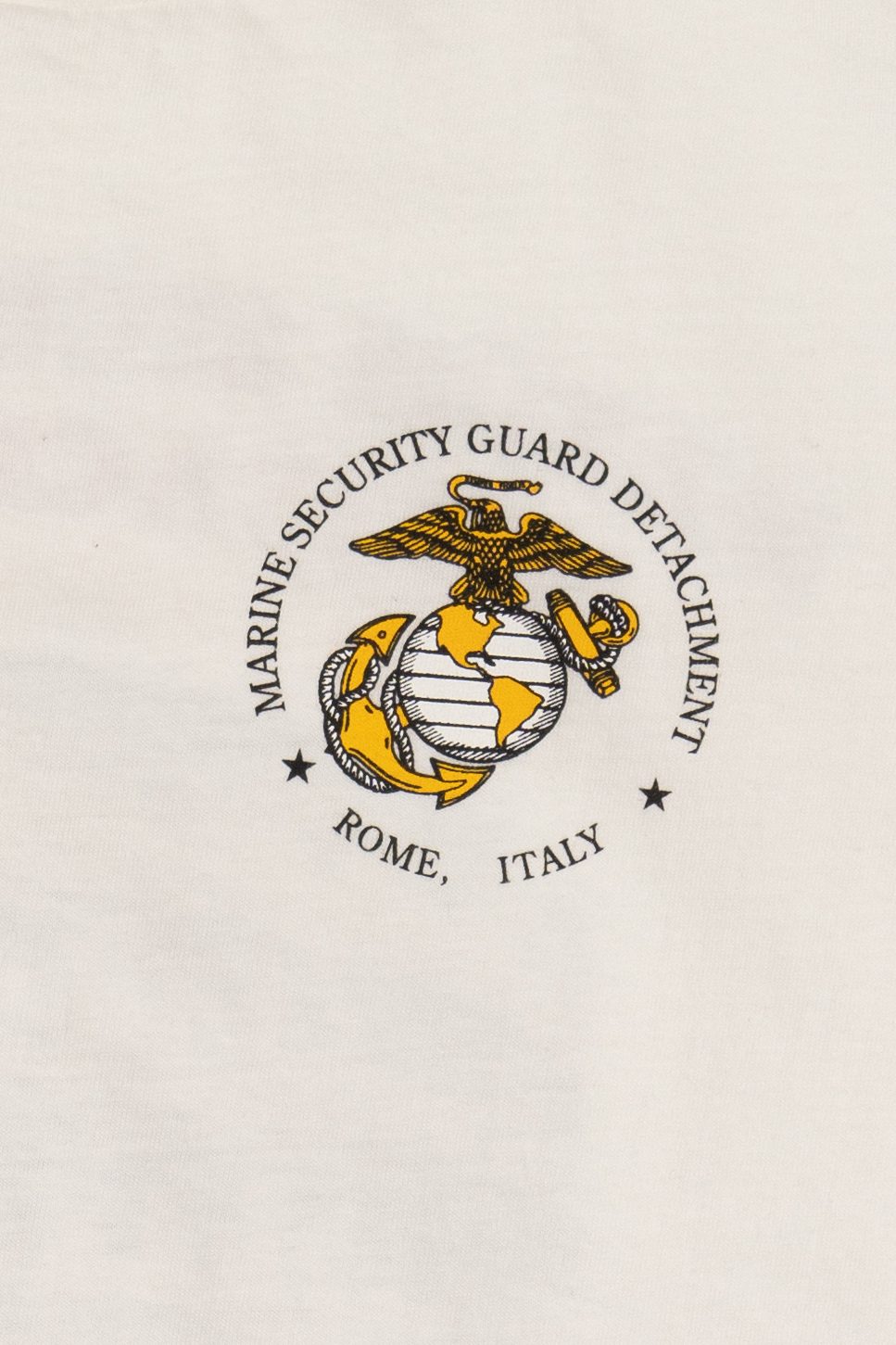 Vintage Marine Security Guard Detachment American Embassy Rome Italy T-Shirt (1990s)