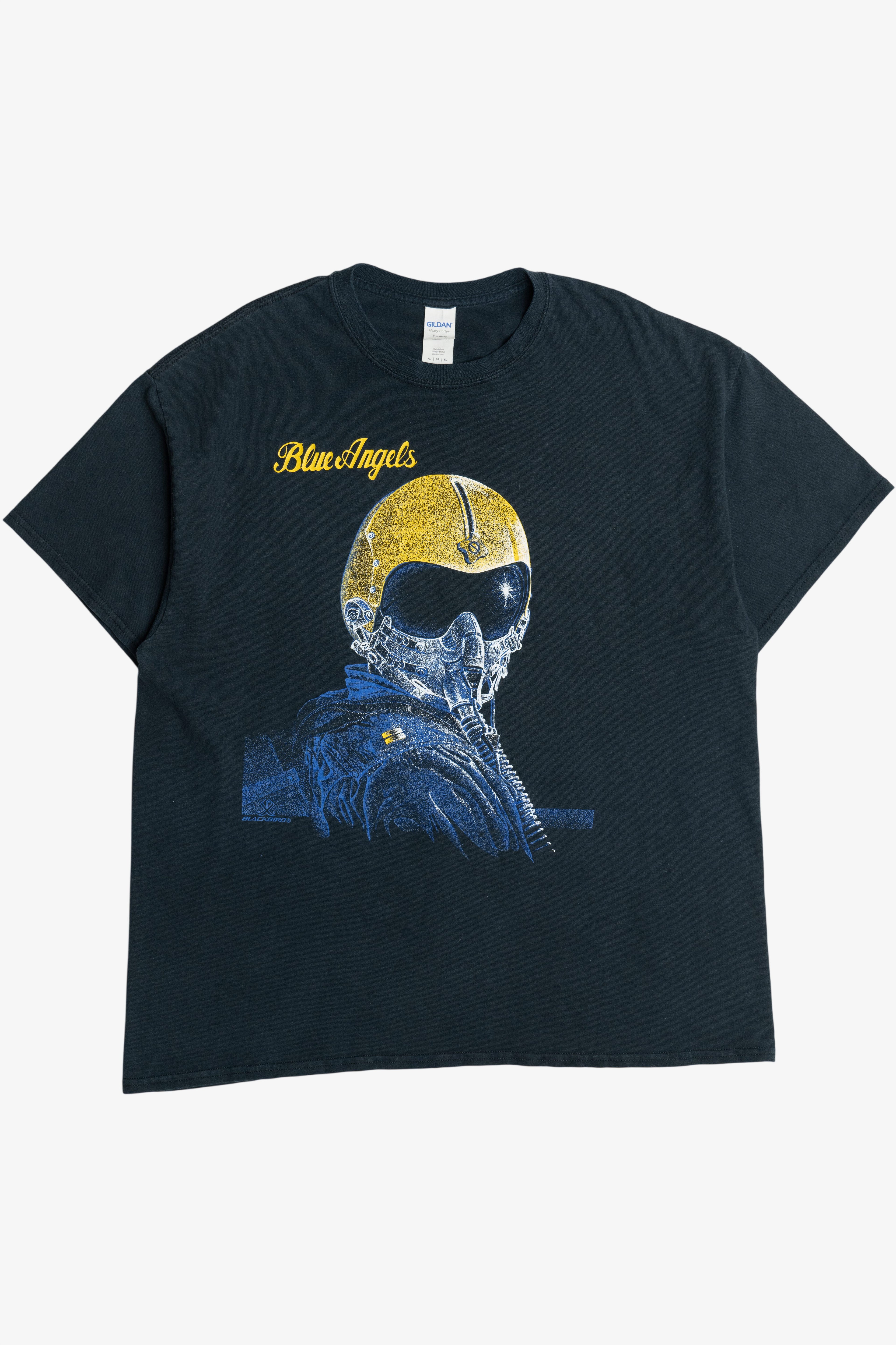 Vintage "Blue Angels" "Diamond Loop" Blackbird Front/Back Print US Air Force T-Shirt (1990s)