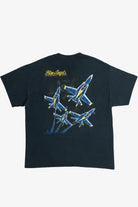 Vintage "Blue Angels" "Diamond Loop" Blackbird Front/Back Print US Air Force T-Shirt (1990s)