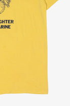 Vintage Yellow U.S Marines "My Daughter Is A Marine" Single Stitch T-Shirt (1980s)