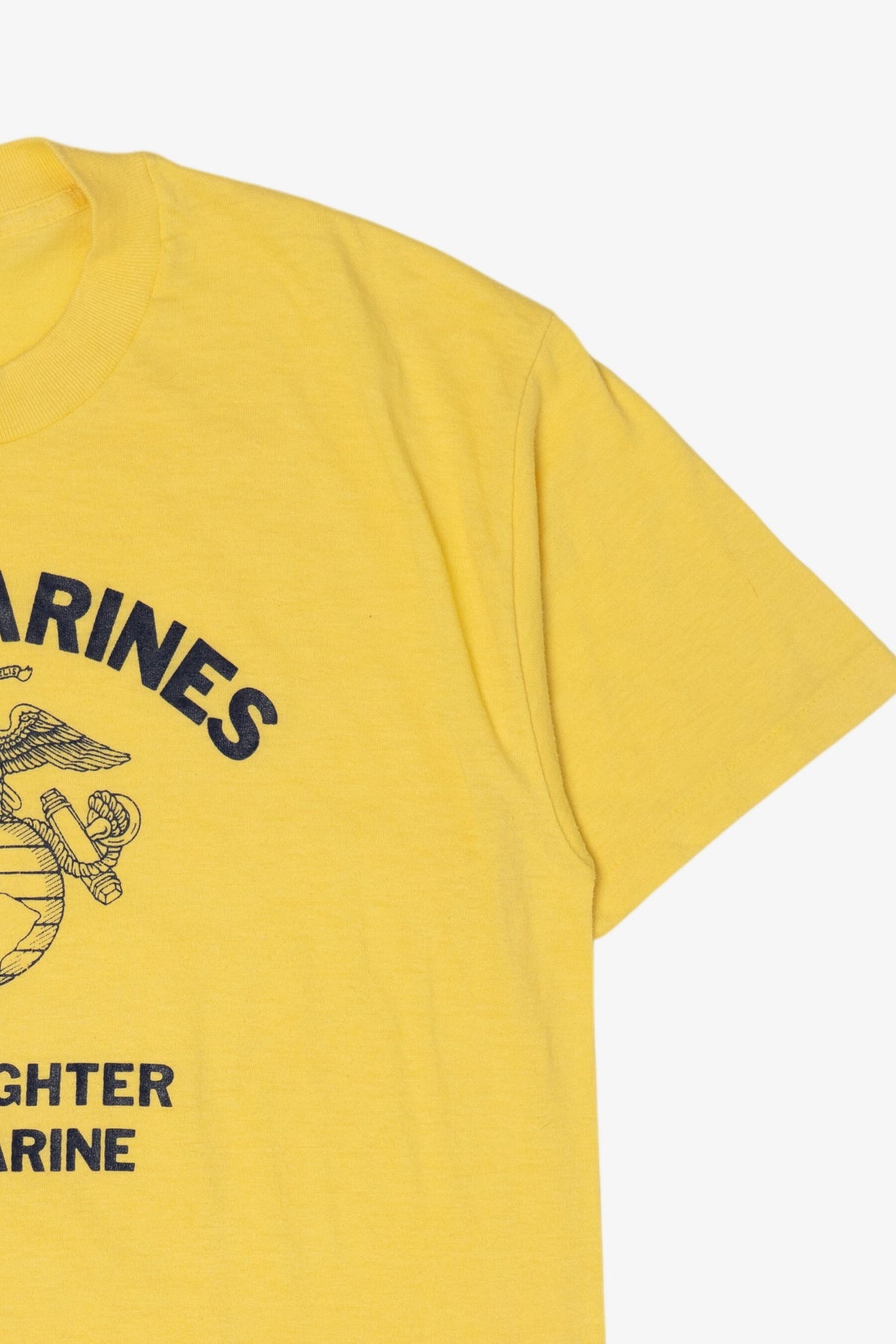 Vintage Yellow U.S Marines "My Daughter Is A Marine" Single Stitch T-Shirt (1980s)