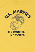 Vintage Yellow U.S Marines "My Daughter Is A Marine" Single Stitch T-Shirt (1980s)