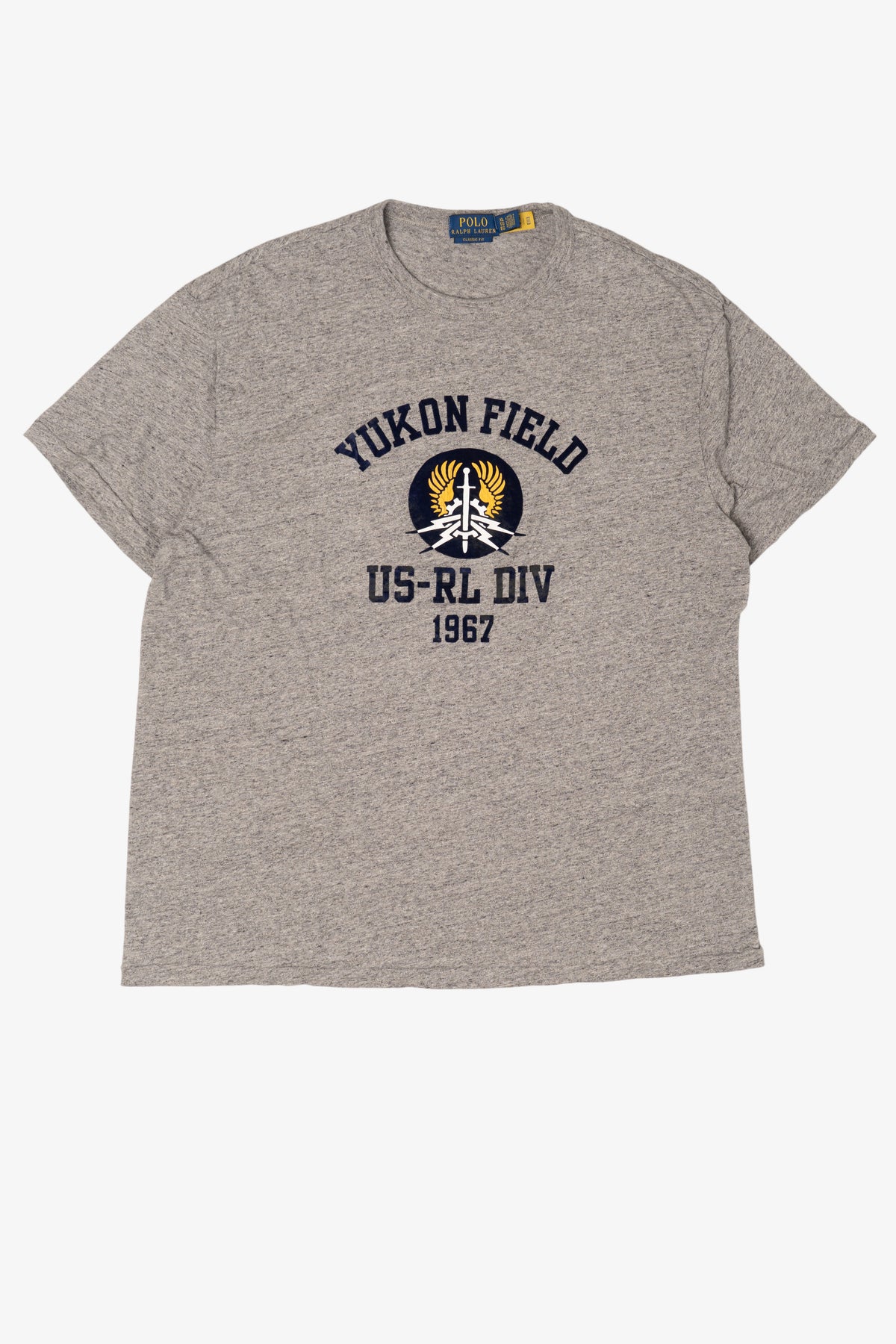 Gray Yukon Field US-RL DIV Textured Text T-Shirt (2020s)