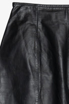 Vintage Genuine Leather Byrnes & Baker High Waisted Mini Skirt (1990s)
