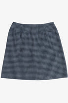 Navy Blue Talbots Double Pocket Plaid Mini Skirt (1990s)