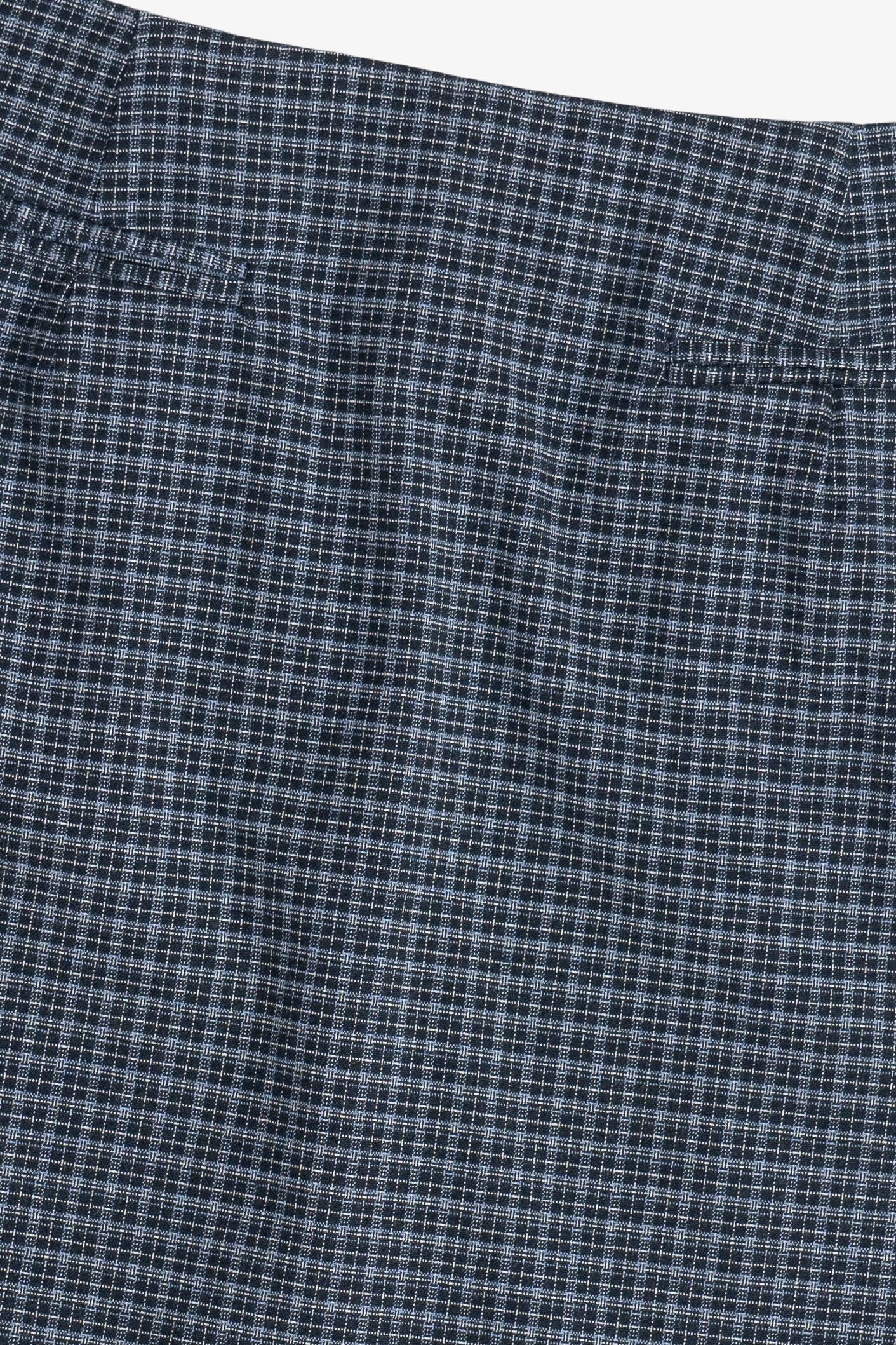 Navy Blue Talbots Double Pocket Plaid Mini Skirt (1990s)