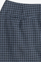 Navy Blue Talbots Double Pocket Plaid Mini Skirt (1990s)