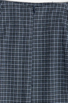 Navy Blue Talbots Double Pocket Plaid Mini Skirt (1990s)