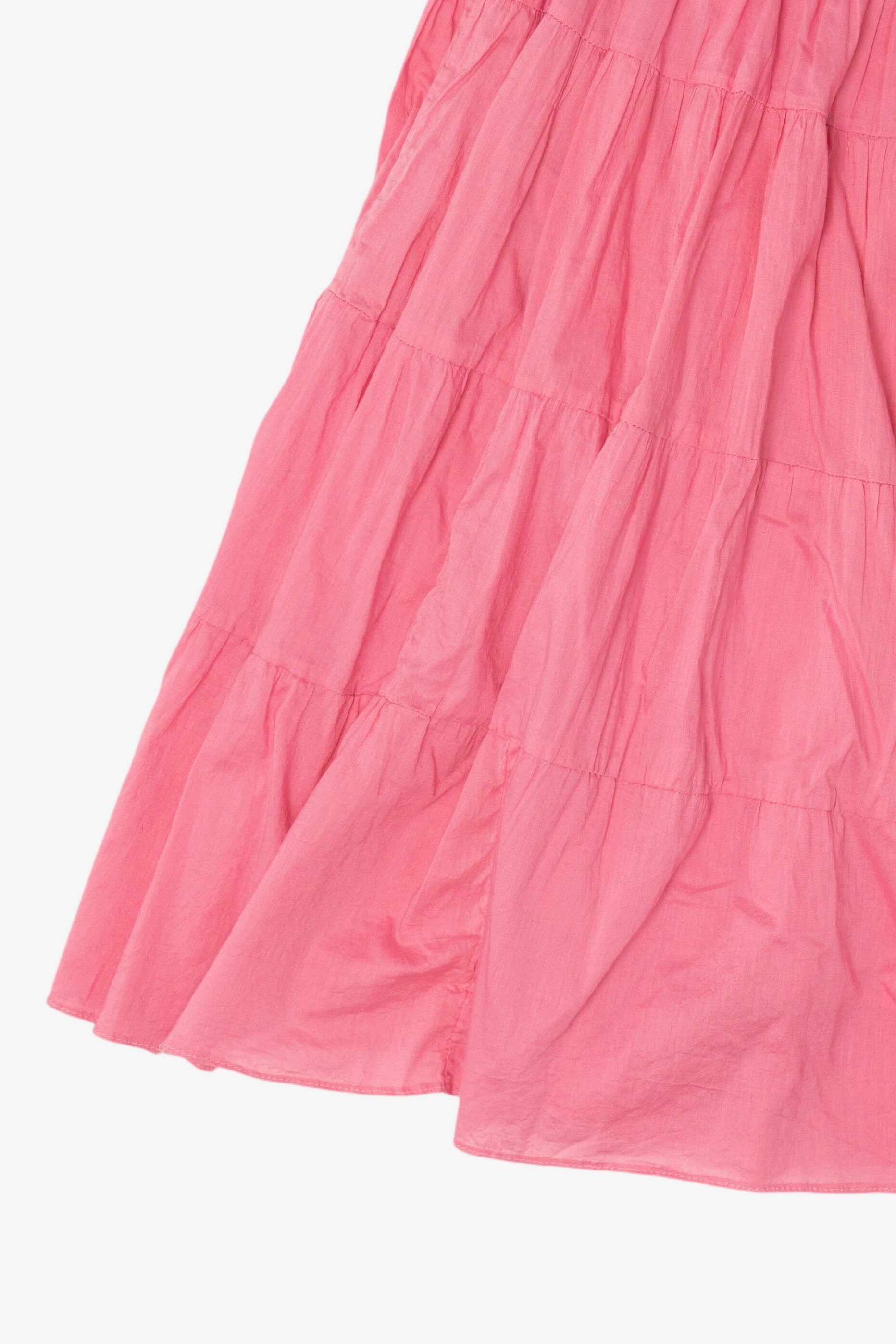 Vintage Pink Angie Tiered Embroidered Skirt (2000s)