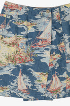 Vintage Blue Liz Claiborne Sailing Pattern Skort (1990s)