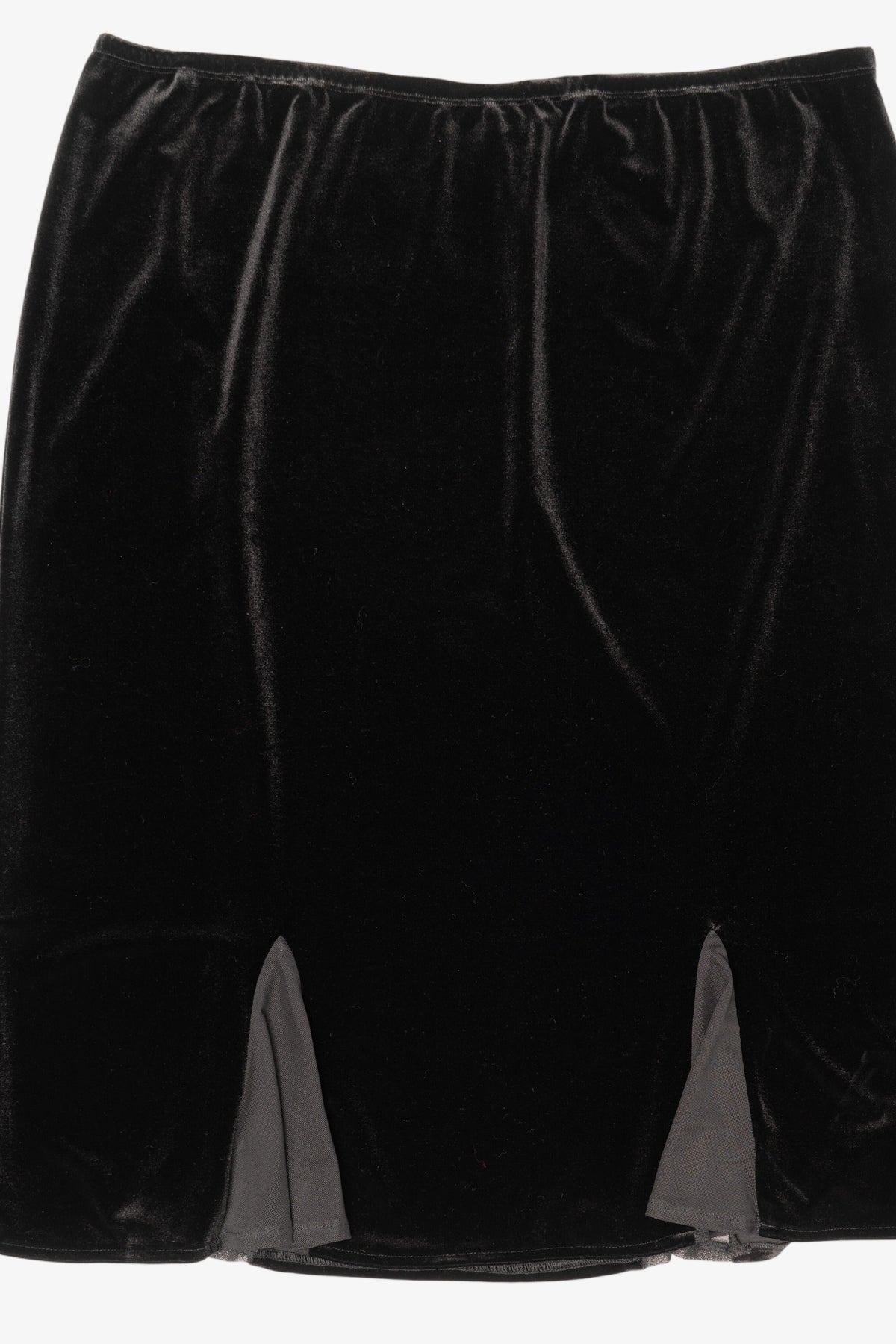 Vintage Black Velvet J.R. Nites Mini Skirt (1990s)