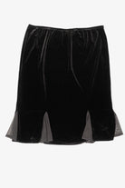 Vintage Black Velvet J.R. Nites Mini Skirt (1990s)
