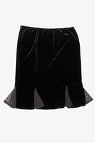 Vintage Black Velvet J.R. Nites Mini Skirt (1990s)