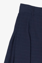 Vintage Navy Blue Pleated Mini Skirt (1990s)