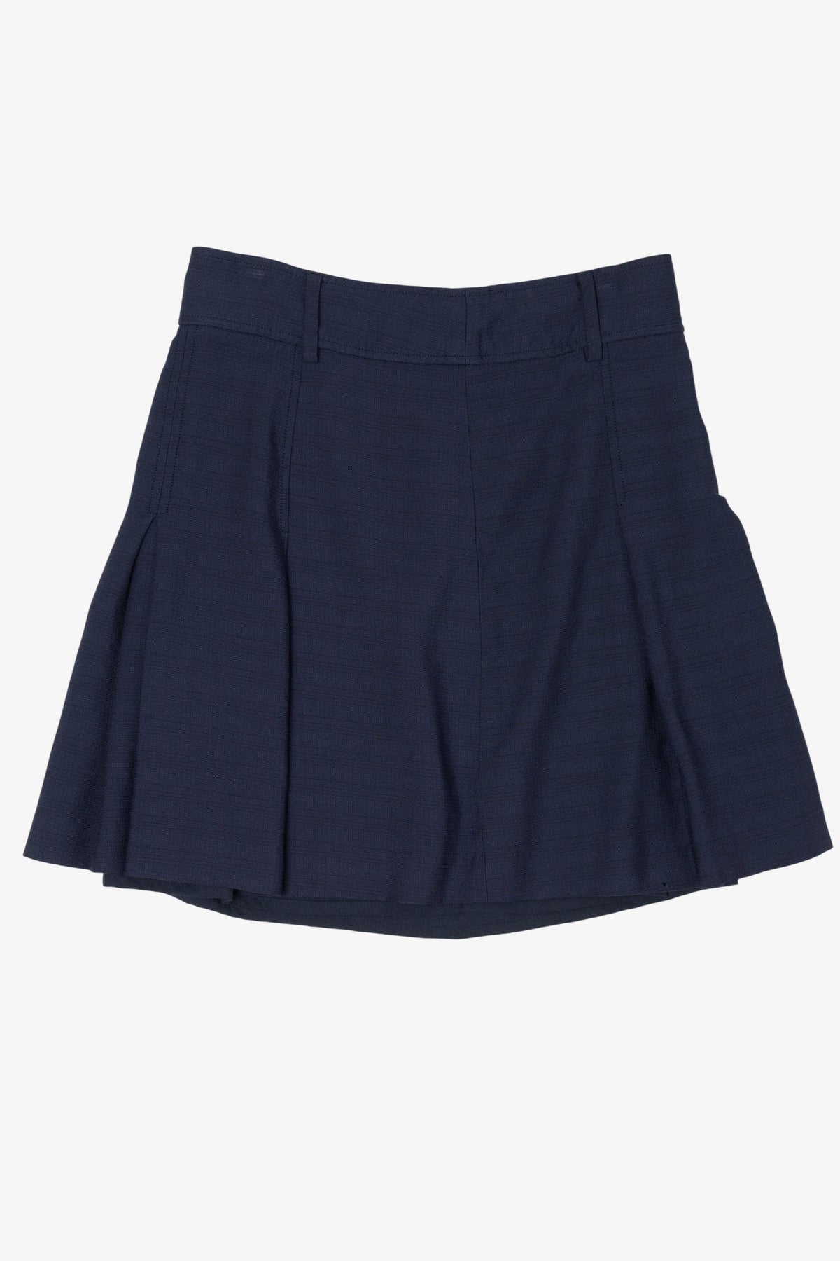 Vintage Navy Blue Pleated Mini Skirt (1990s)