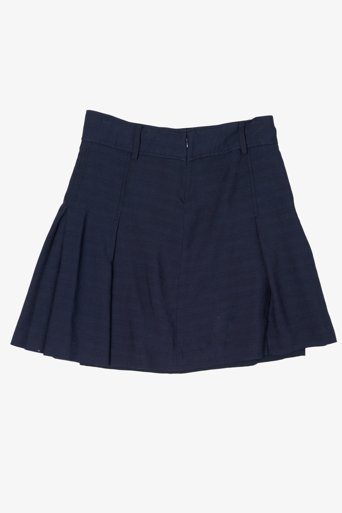 Vintage Navy Blue Pleated Mini Skirt (1990s)