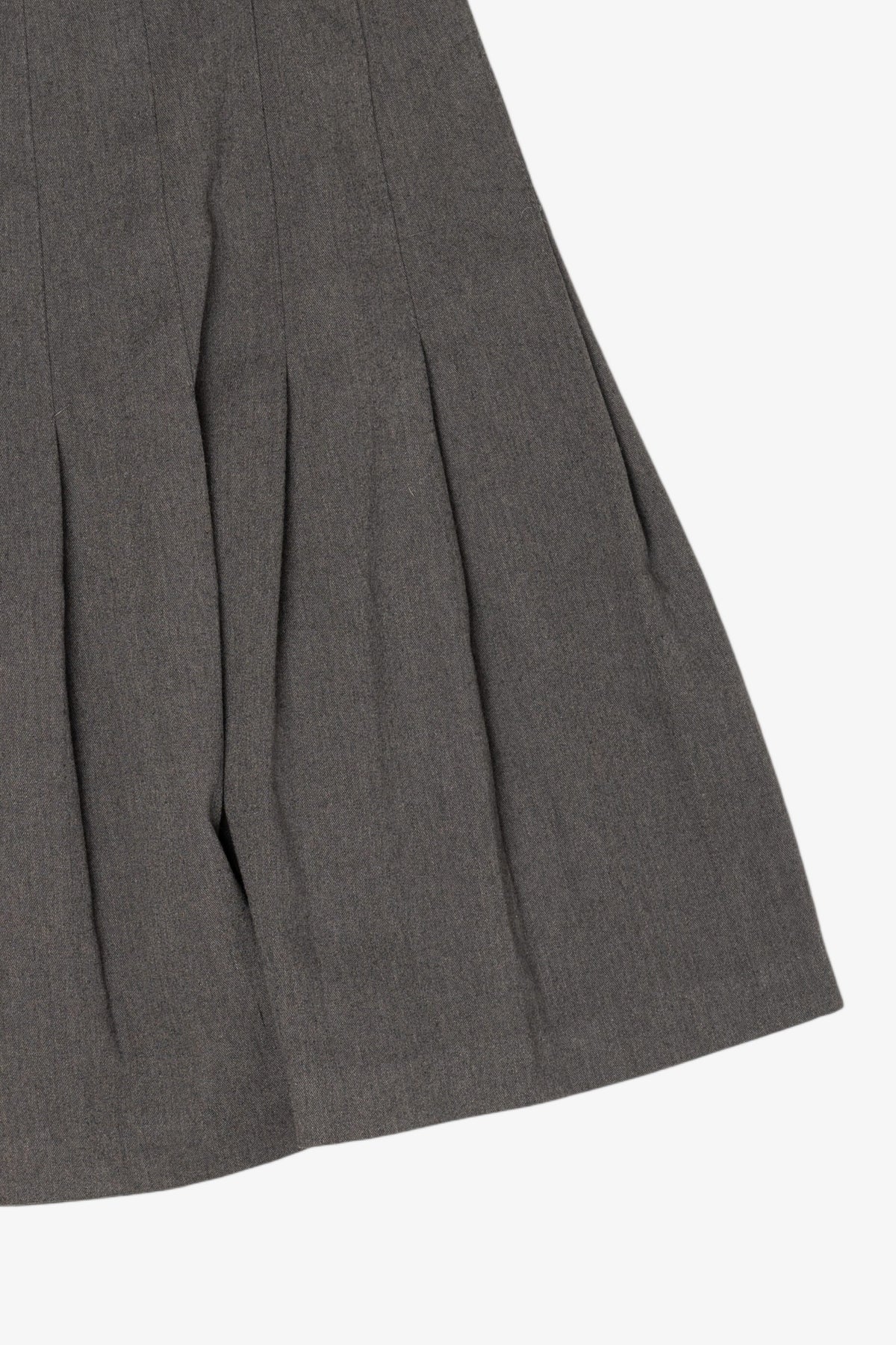 Vintage Dark Gray Briggs Pleated Mini Skirt (1990s)