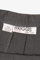 Vintage Dark Gray Briggs Pleated Mini Skirt (1990s)
