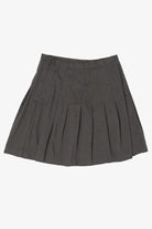 Vintage Dark Gray Briggs Pleated Mini Skirt (1990s)